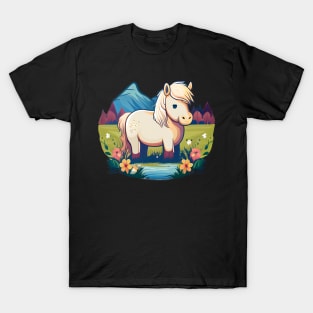 Colorful Fjord Horse Artwork 11 T-Shirt